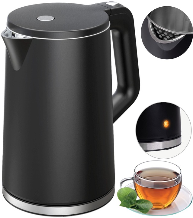 CZAJNIK ELEKTRYCZNY BEZPRZEWODOWY IDEAL Izolowany CICHY