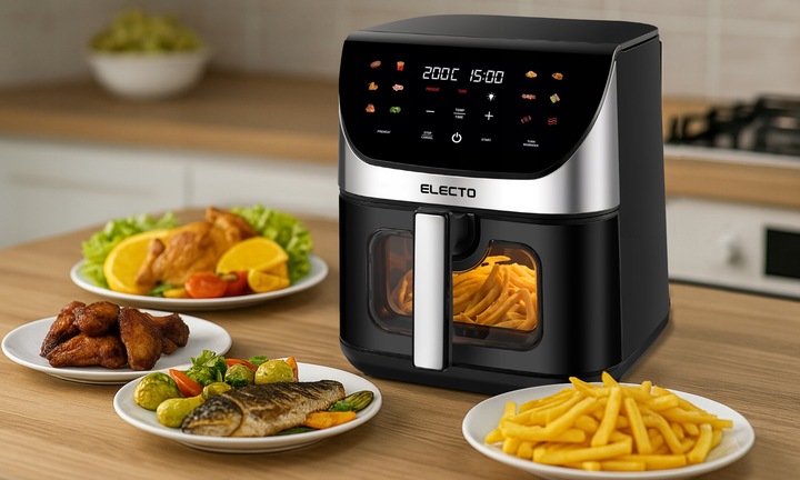 AIR FRYER FRYTKOWNICA BEZTŁUSZCZOWA DUŻA 8L 2000W APLIKACJA WIFI NA