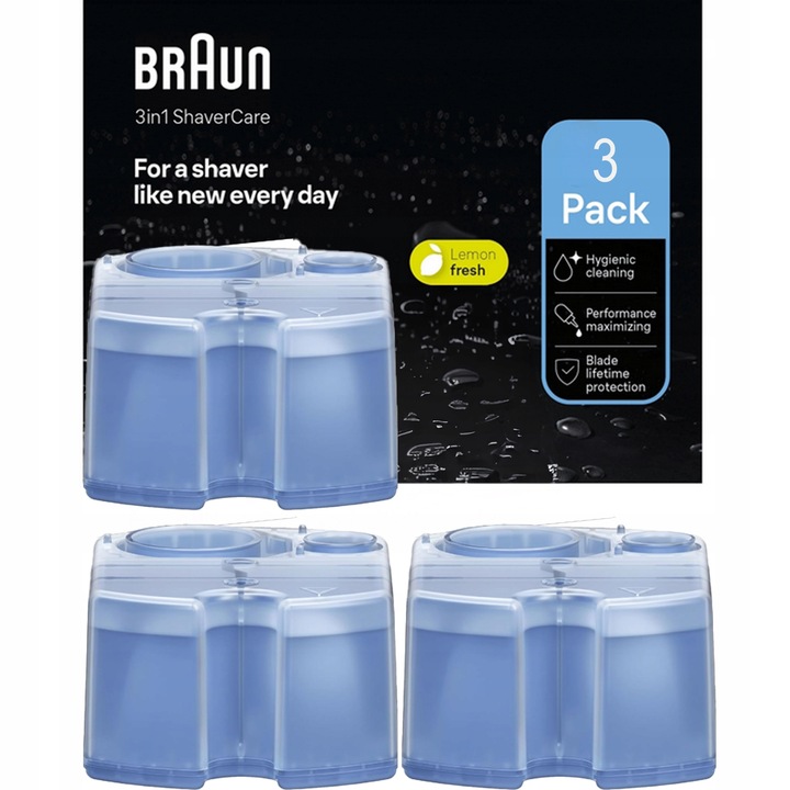 Braun CCR Clean & Renew Lemon Wkład Płyn do czyszczenia Golarek 3 szt