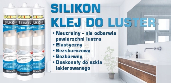 Klej Do Luster Szkła Bezbarwny 300ml LAKMA