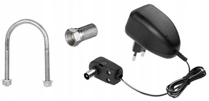 ANTENA DOOKÓLNA DO TV NAZIEMNEJ DVB-T2 ZEWNĘTRZNA AKTYWNA 4K HD MUX8 FM 360