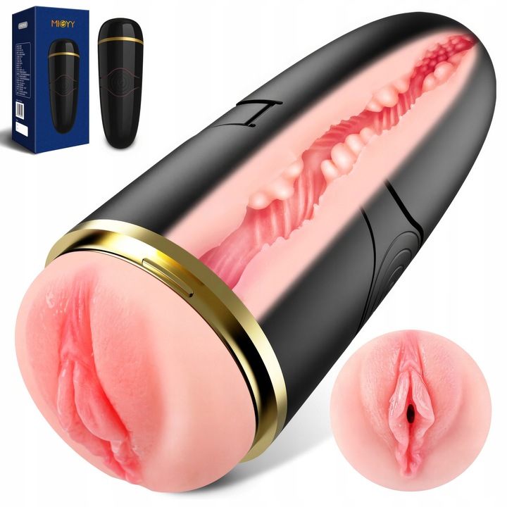 Automatyczny Masturbator Męski Ssący Realistyczna Pochwa Wypustki 10 Trybów