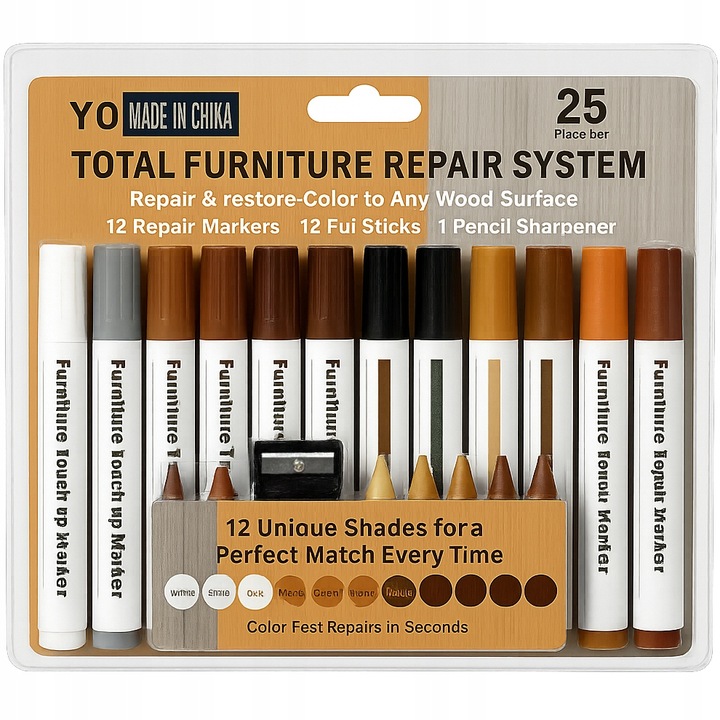 DUŻY ZESTAW NAPRAWCZY DO PANELI MEBLI NAPRAWY RYS DREWNA DRZWI OKIEN