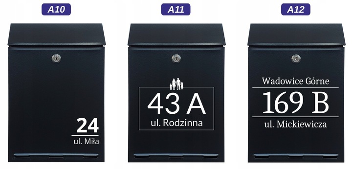 Skrzynka na listy A-4 z Napisem - nadruk UV