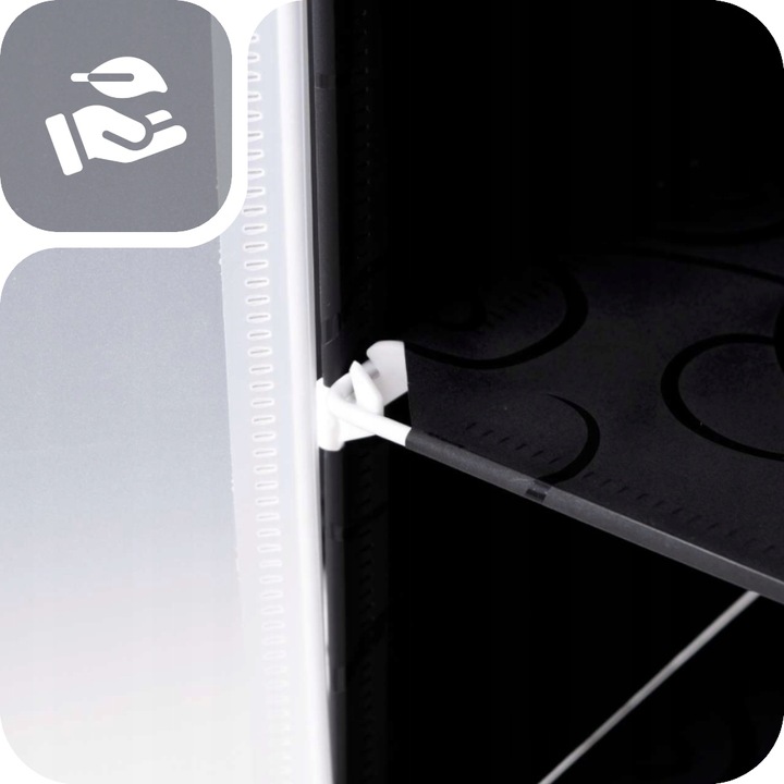 SZAFKA NA BUTY MODUŁOWA REGAŁ ORGANIZER CZARNY 18 PAR PLASTIKOWA 6