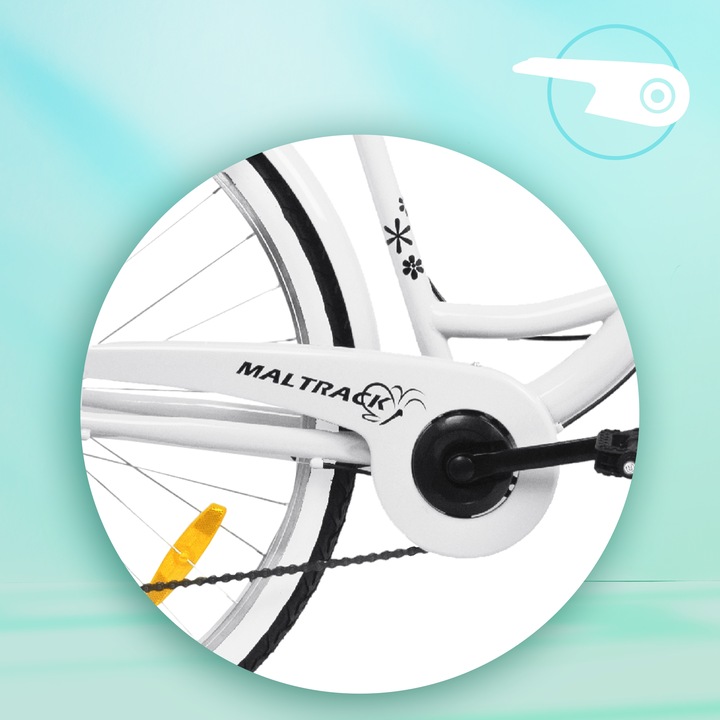 ROWER MIEJSKI DAMSKI 28'' DAMKA WIKLINOWY KOSZYK KOSZ 6 PRZERZUTKI SHIMANO