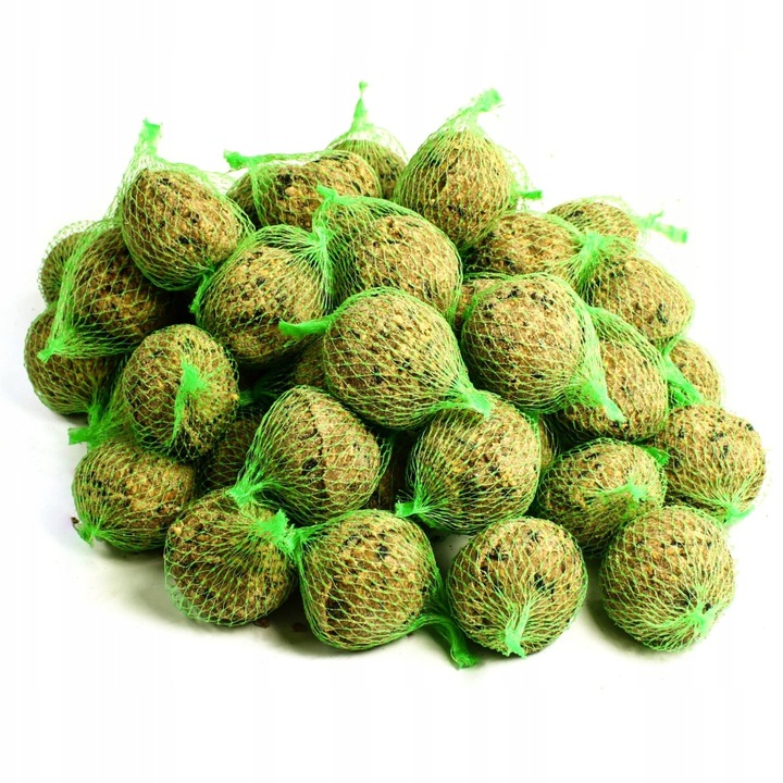 KULE TŁUSZCZOWE DLA PTAKÓW 100 SZTUK KARMA ZE SŁONECZNIK ZIARNO DO KARMNIK