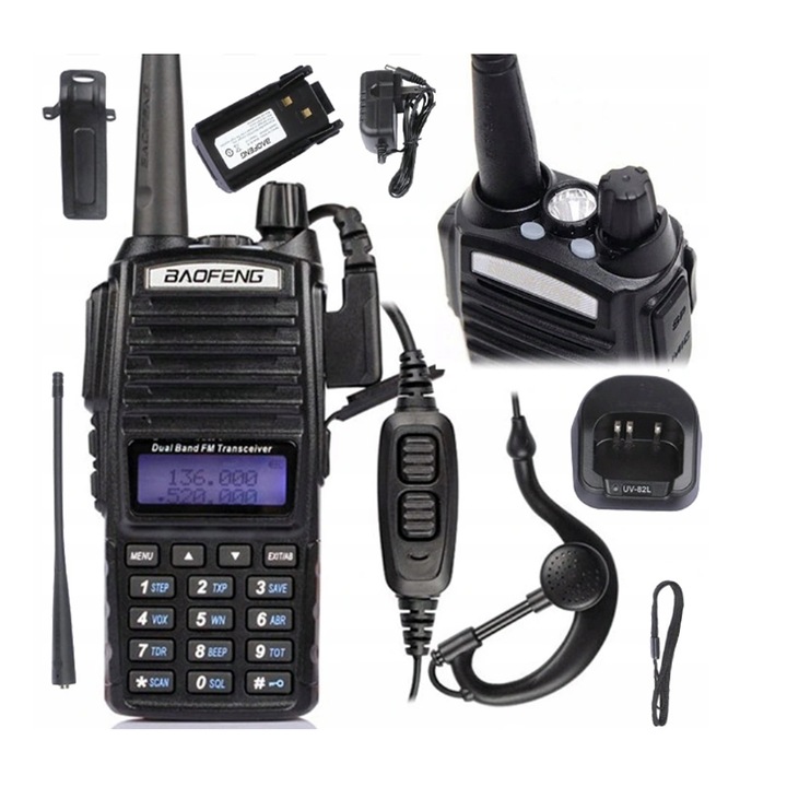 4x KRÓTKOFALÓWKA MOCNA WALKIE TALKIE BAOFENG UV-82 5W PMR RADIOTELEFON