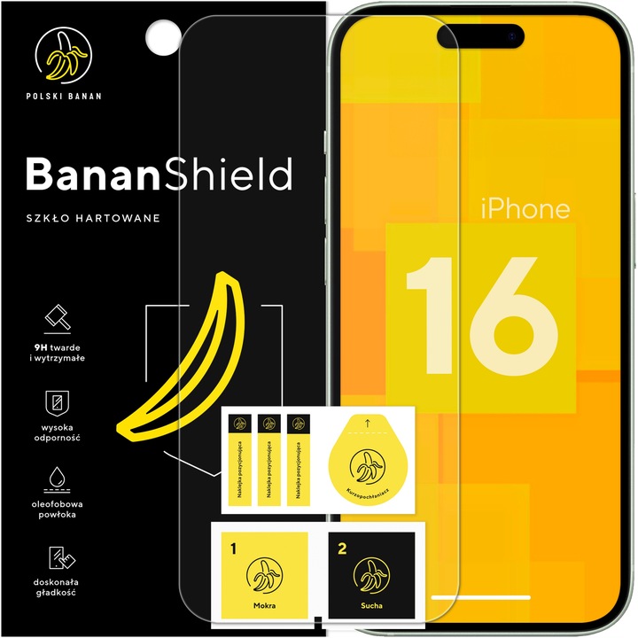 Szkło hartowane 9H BananShield do Apple iPhone 16