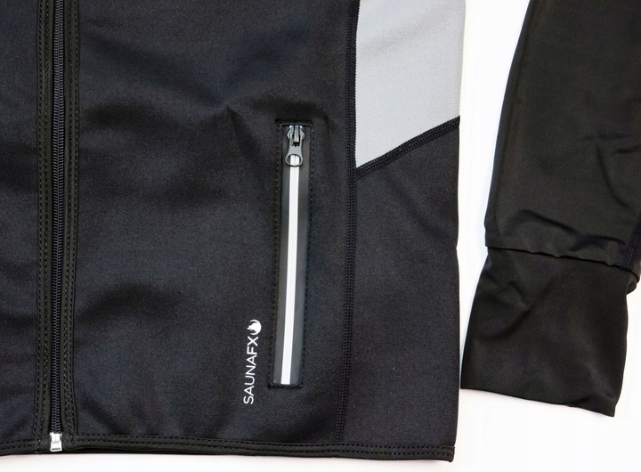 Kurtka z kapturem męska neopren Jogging Sauna Odblask FITNESS SAUNATEK r. L