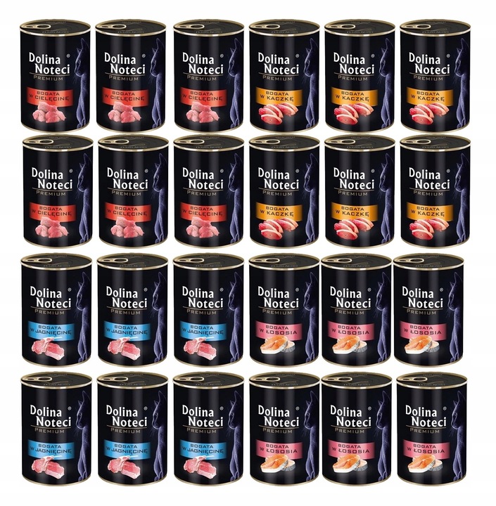 Dolina Noteci dla kota karma puszka mokra mix 4 smaków bez zbóż 24x