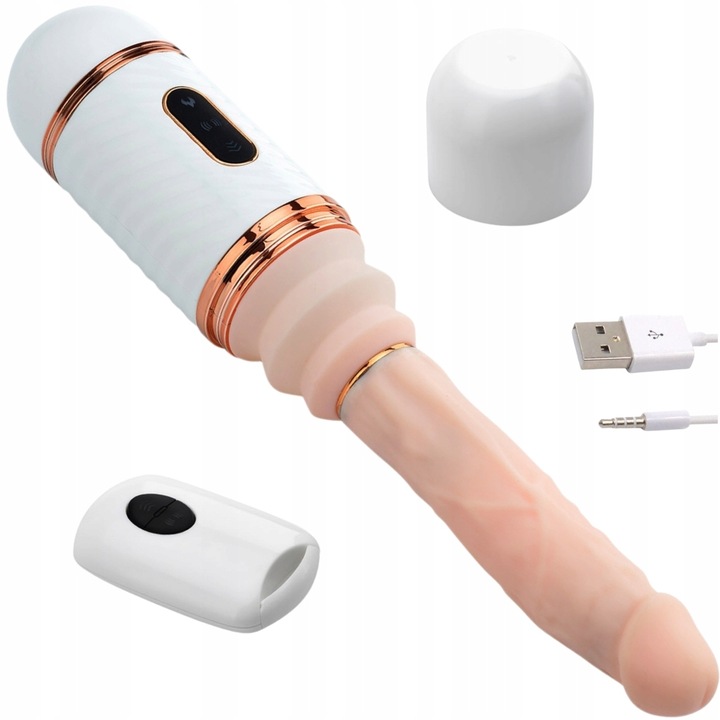 SEX MASZYNA DILDO PENIS - 420 RUCHÓW NA MINUTĘ + PILOT + PRZYSSAWKA