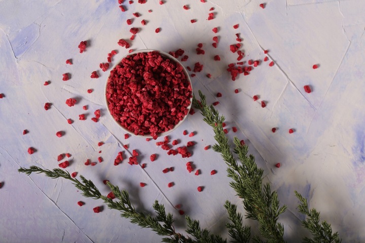 Maliny liofilizowane grys 100g Owoce MALINA LIOFILIZOWANA PREMIUM BOSWENA