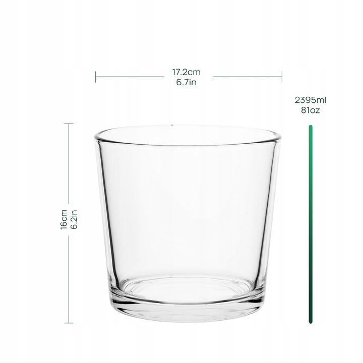 OSŁONKA SZKLANA Na STORCZYK Rośliny Doniczkę Przezroczysta H 16 cm