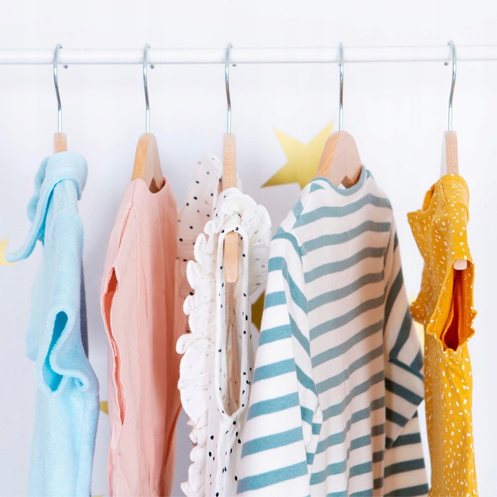 WIESZAK NA UBRANIA DZIECIĘCE WIESZAKI OGIVO x20 DLA DZIECI DREWNO