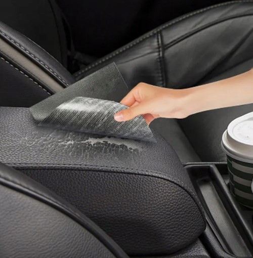 SKÓRA SAMOPRZYLEPNA EKO SKÓRA SKAJ TAPICERSKI KLEJ ŁATY CZARNY 140X50 CM