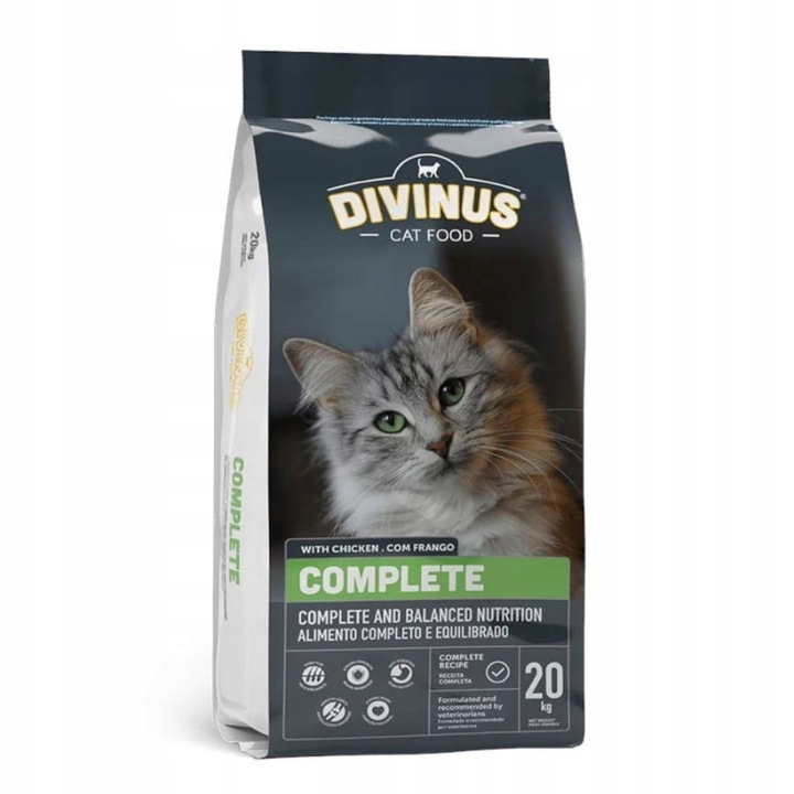 DIVINUS Cat Complete karma sucha dla kotów dorosłych witaminy 20 kg