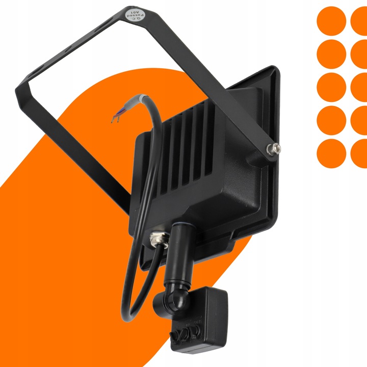 Naświetlacz LED SLIM 50W Halogen z CZUJNIK RUCHU Zmierzchu Reflektor