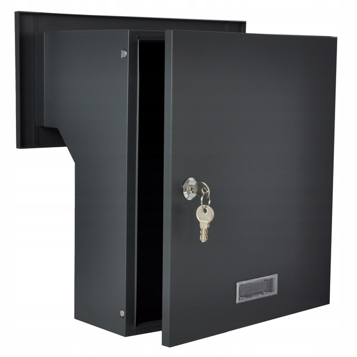 SKRZYNKA NA LISTY PRZELOTOWA DO MURU DWUSTRONNA ANTRACYT WRZUTOWA +3