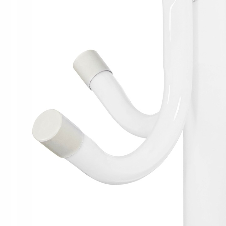 WIESZAK PODŁOGOWY STOJĄCY NA UBRANIA STOJAK METALOWY STABILNY BIALY