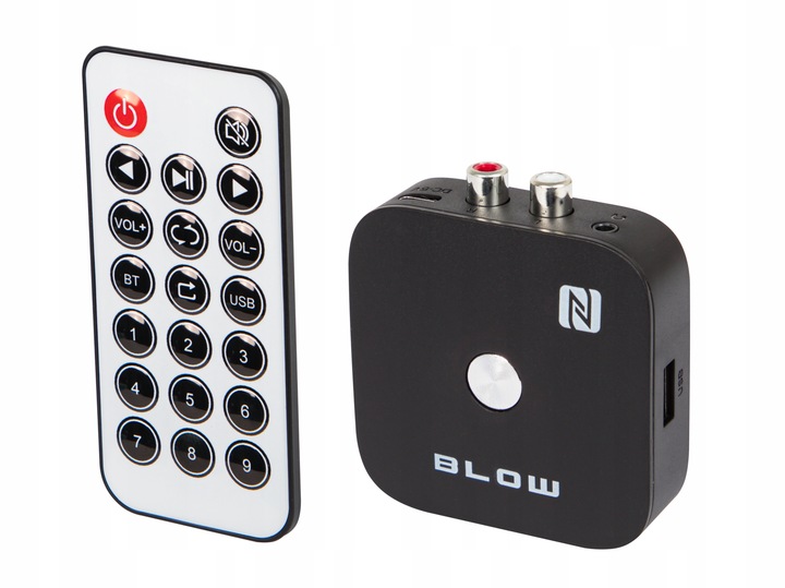 ADAPTER ODBIORNIK DO WIEŻY BLUETOOTH 5.3 NFC AUX RCA USB PILOT ZESTAW