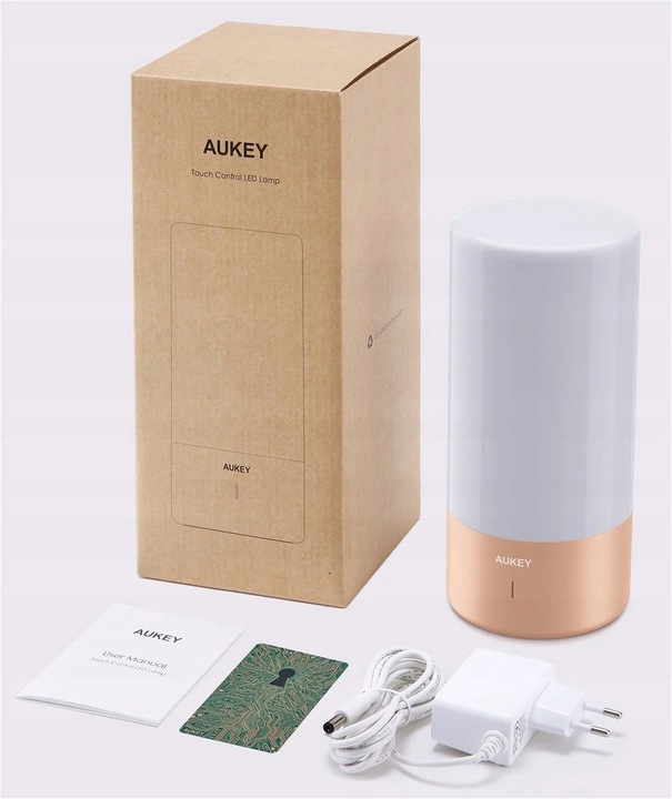 AUKEY LT-T6 Rose Gold LAMPKA NOCNA STOŁOWA RGB LED DOTYKOWA