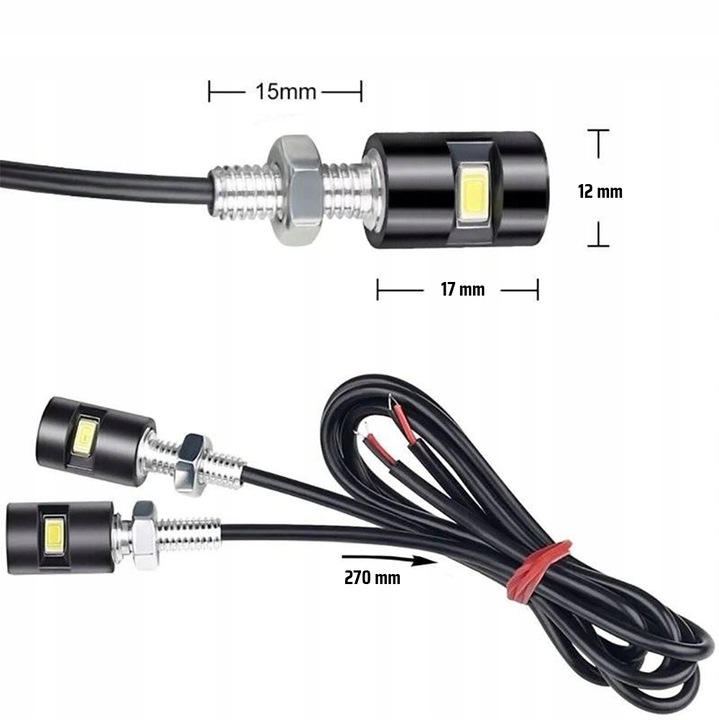 PODŚWIETLENIE TABLICY REJESTRACYJNEJ LED ŚRUBA