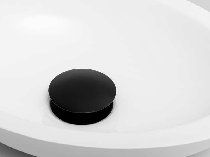 Korek umywalkowy automatyczny bez przelewu klik klak czarny YOKA HOME