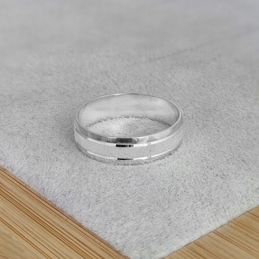 Pierścionek Męski srebrny pr. 925 Obrączka Diamentowana szer. 6 mm | r. 23