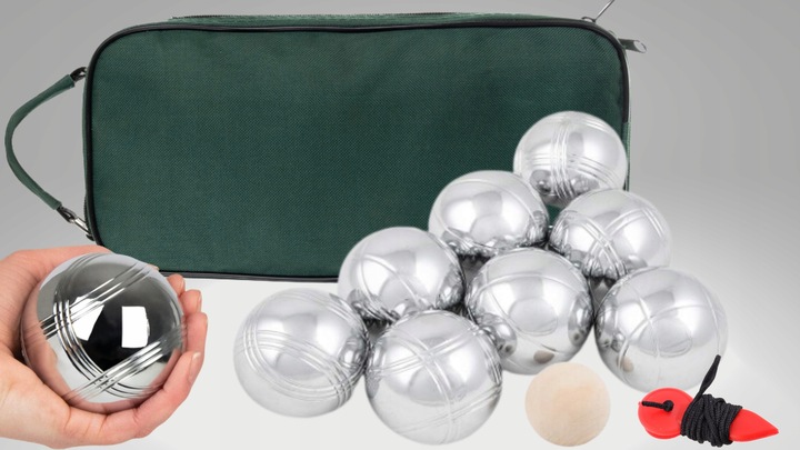 Kule Bule Boule Gra do gry w Bocce Bocze 8 szt Kul z etui z grawerem solid