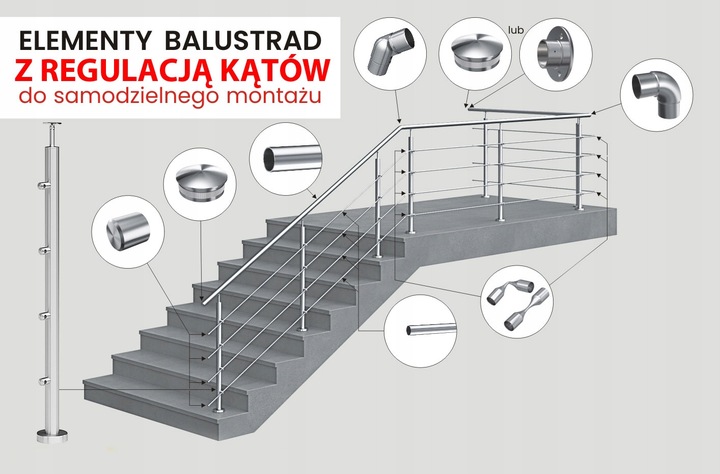 Kolano przegubowe dla Ø42,4 x 2,0 mm, model 0302, stal nierdzewna AISI