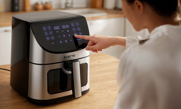 FRYTKOWNICA BEZTŁUSZCZOWA AIR FRYER 8L DUŻA FRYTOWNICA 2000W 14