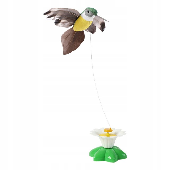 Zabawka dla kota INTERAKTYWNA ruchoma kwiat PTAK