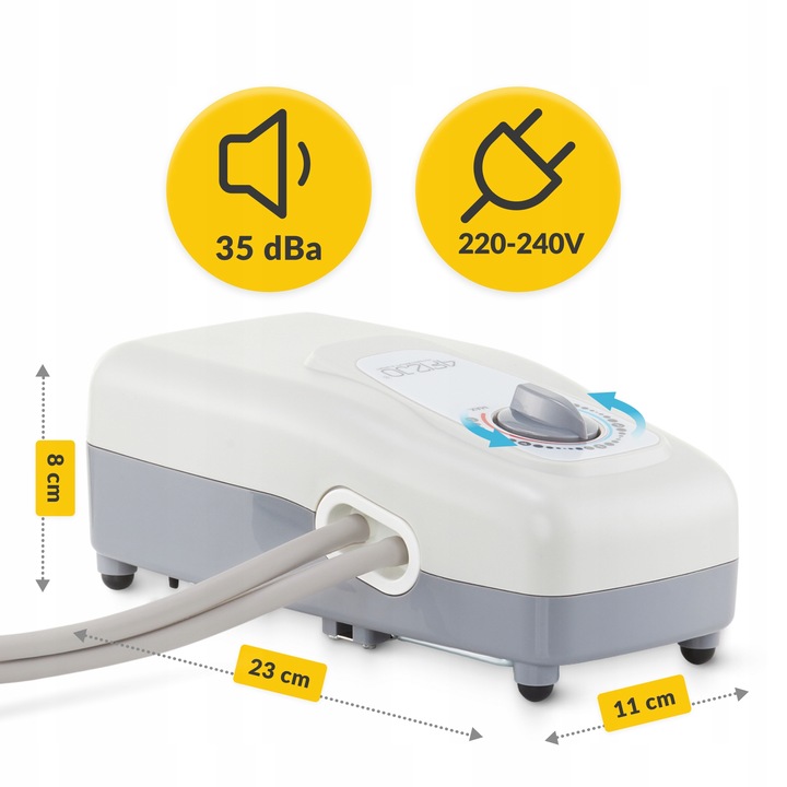 MATERAC PRZECIWODLEŻYNOWY BĄBELKOWY ANTYODLEŻYNOWY Z POMPĄ 200x90 CM 4FIZJO