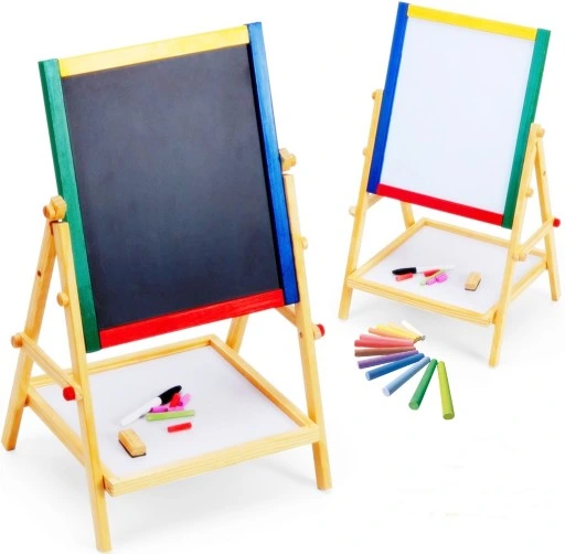 STOJĄCA TABLICA DWUSTRONNA DLA DZIECI 2W1+ GRATIS