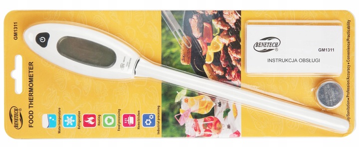 TERMOMETR KUCHENNY CYFROWY DO ŻYWNOŚCI GOTOWANIA Z SONDĄ -50°C +300°C