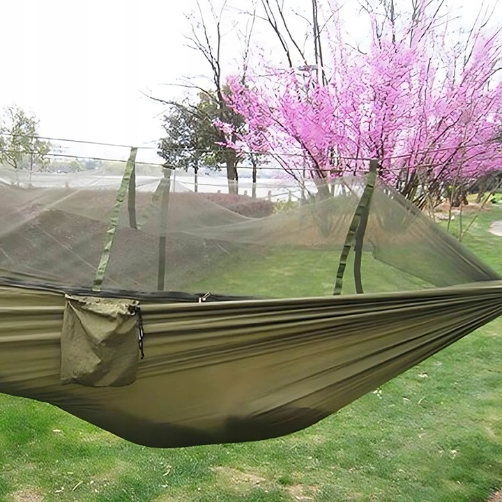 HAMAK DWUOSOBOWY TURYSTYCZNY Z MOSKITIERA BIWAK