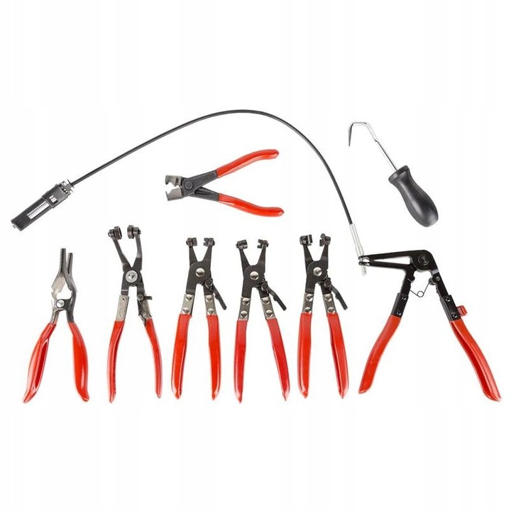 SZCZYPCE DO OPASEK ZACISKOWYCH ZESTAW 9 ELEMENTÓW OSŁON SZCZYPIEC CLICK-R