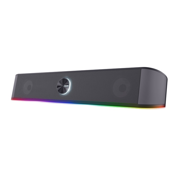 GŁOŚNIK SOUNDBAR KOMPUTEROWY PC RGB LED 12W GAMINGOWY STEREO