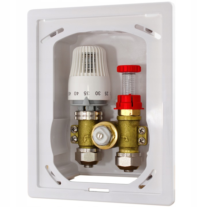 Zawór do PODŁOGÓWKI RTL BOX 3/4" GŁOWICA Podtynkowy OGRANICZNIK TEMPERATURY