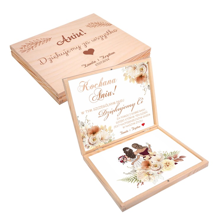 PODZIĘKOWANIE DLA ŚWIADKOWEJ W PUDEŁKU - PREZENT DLA ŚWIADKOWEJ BOX