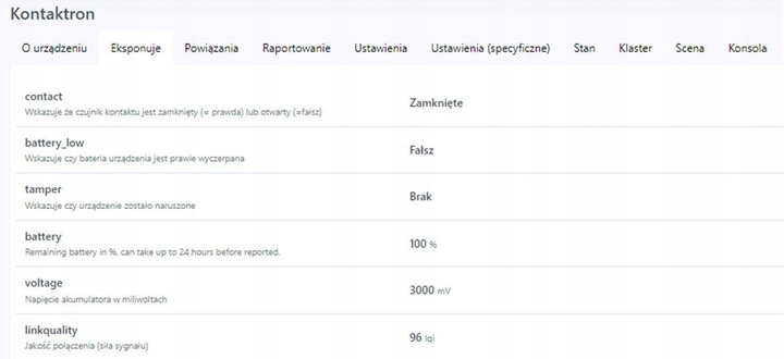 Czujnik Otwarcia Drzwi i Okna Smart ZigBee Tuya