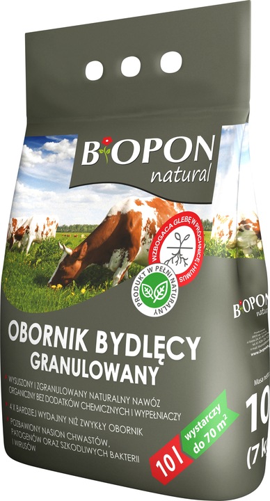 BOPON NATURAL OBORNIK BYDLĘCY nawóz naturalny granulowany Biopon 10L