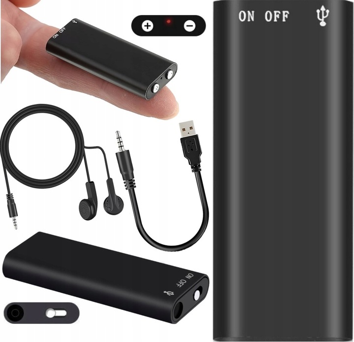 Przyrząd dyktafon do nagrywania dźwięków nagrywanie rozmów z ukrycia