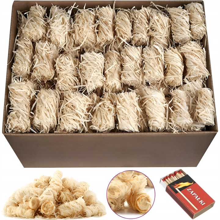 PODPAŁKA ROZPAŁKA DO KOMINKA PIECA GRILLA 2kg 120 SZT. *GRATIS*