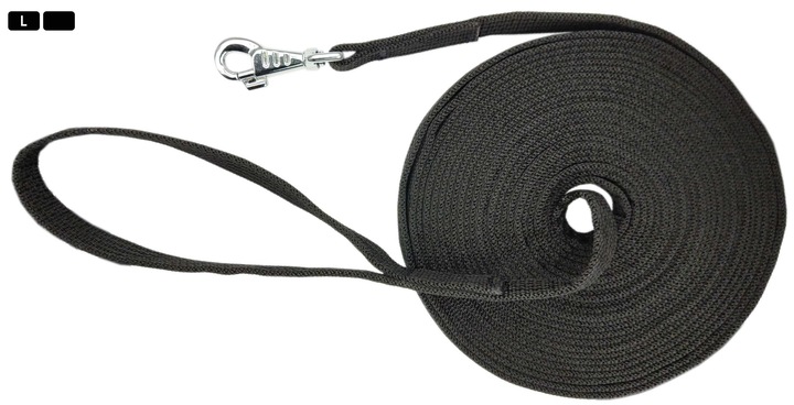 LONŻA do pracy z koniem 10 metrów czarna DEER PET EXTRA CENA