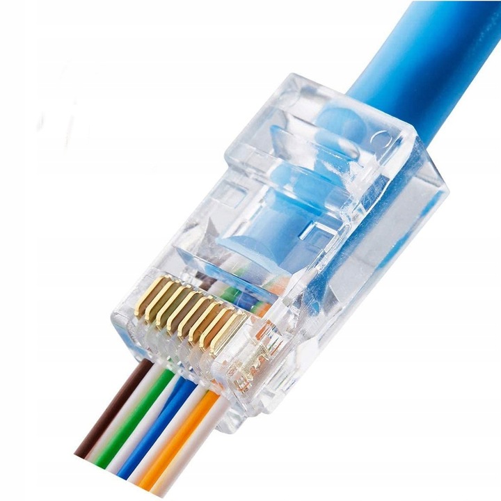 Wtyk RJ45 przelotowy kat 6 kat.6 UTP 100szt