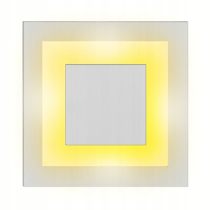 LAMPKA NA SCHODY LED 230V oprawa oświetlenie schodowe SREBRNA ZIMNA 6000k