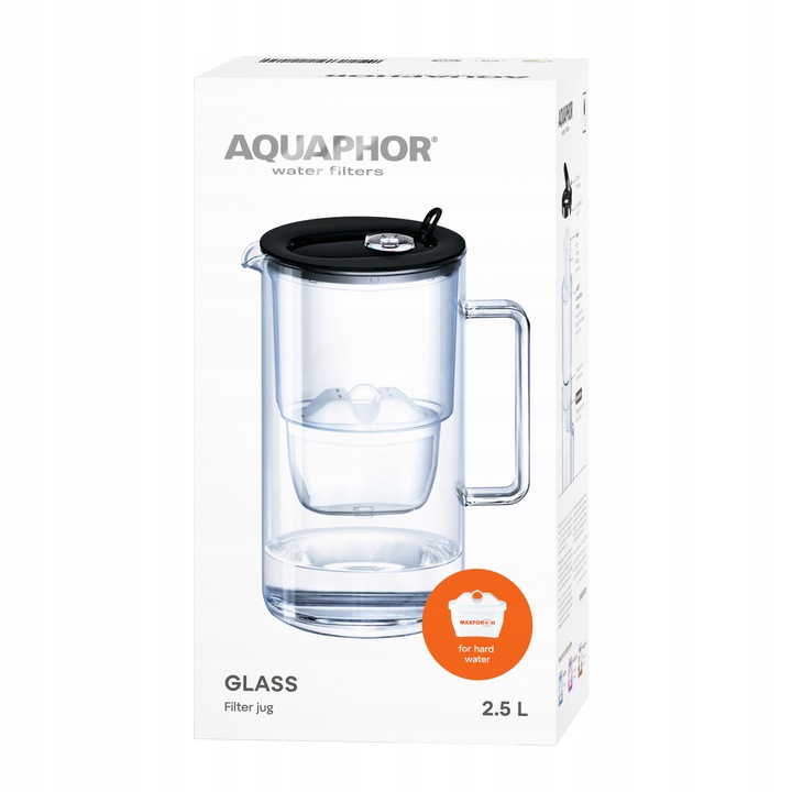 Dzbanek filtrujący szklany Aquaphor Glass 2,5l z wkładem Maxfor+ H,