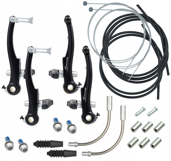 2x V-Brake 110mm+ klocki fajka guma linki pancerze